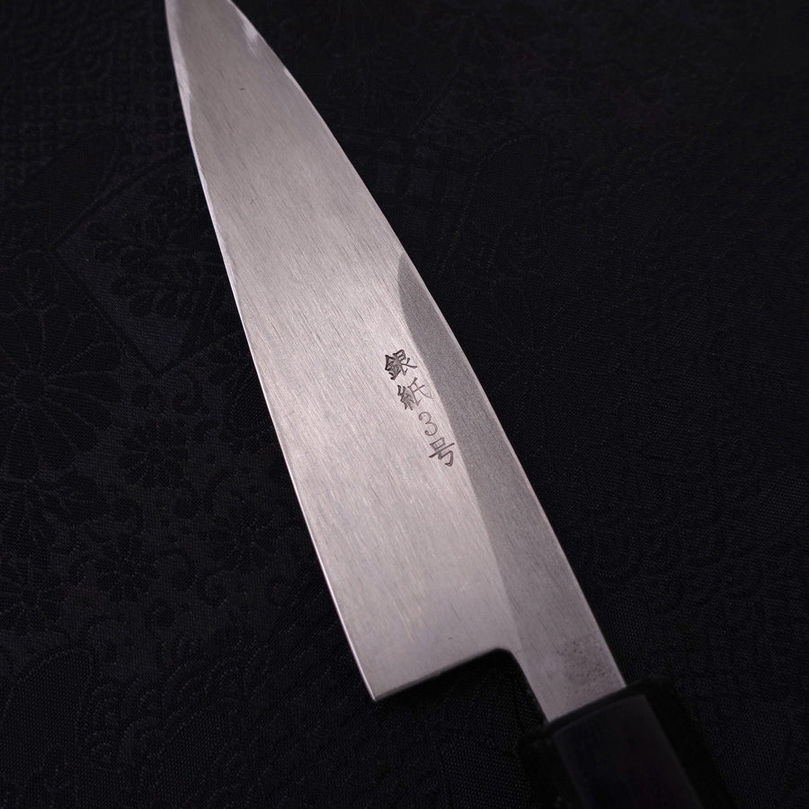 MUSASHI Kaisaki Silver Steel #3 Tsuchime Walnut Handle 120mm (011-120) - Chefcoca