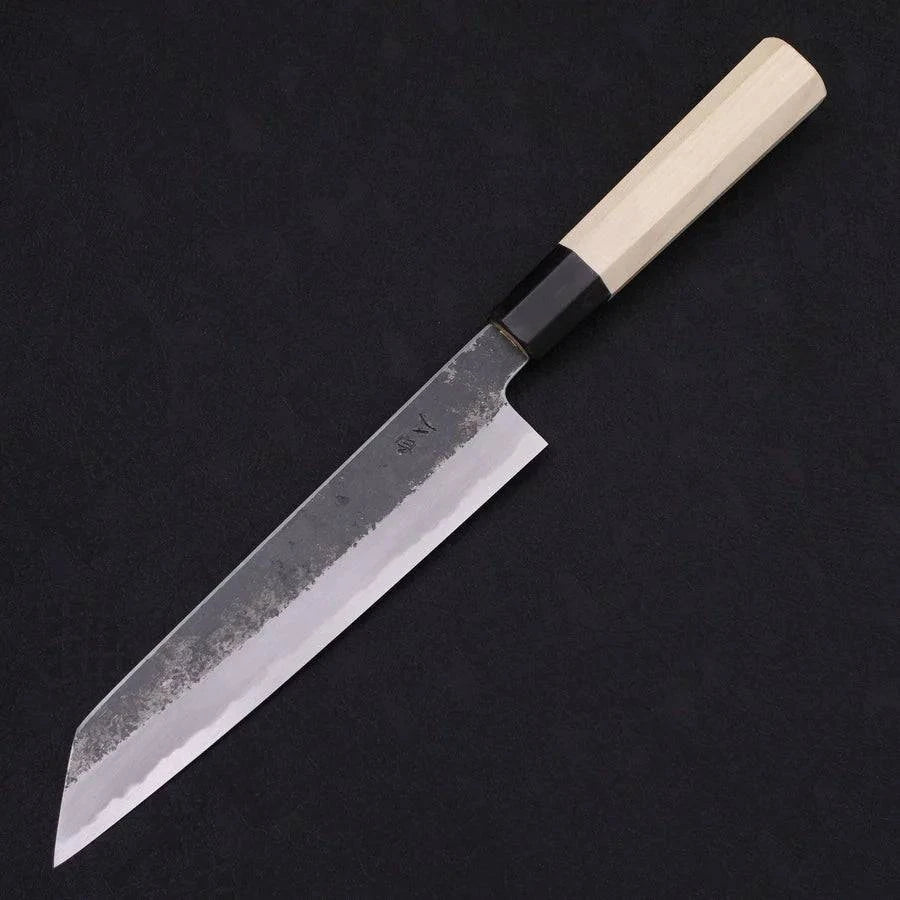 MUSASHI Kiritsuke Gyuto White steel #2 Kurouchi Buffalo Magnolia Handle 200mm (234-200) - Chefcoca