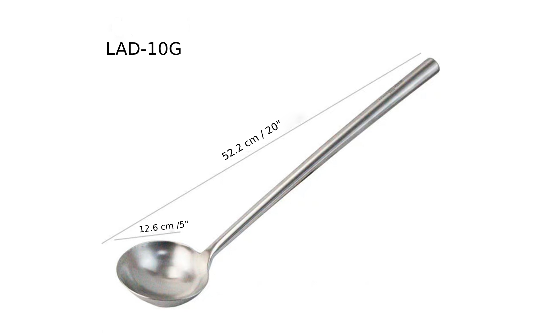Chefco, Ladle with Long Stainless steel Handle, #10 liang (LAD-10G) - Chefcoca