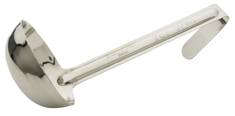 LDI-20SH - One-Piece Stainless Steel Ladle with 6" Handle - 2 oz - Chefcoca