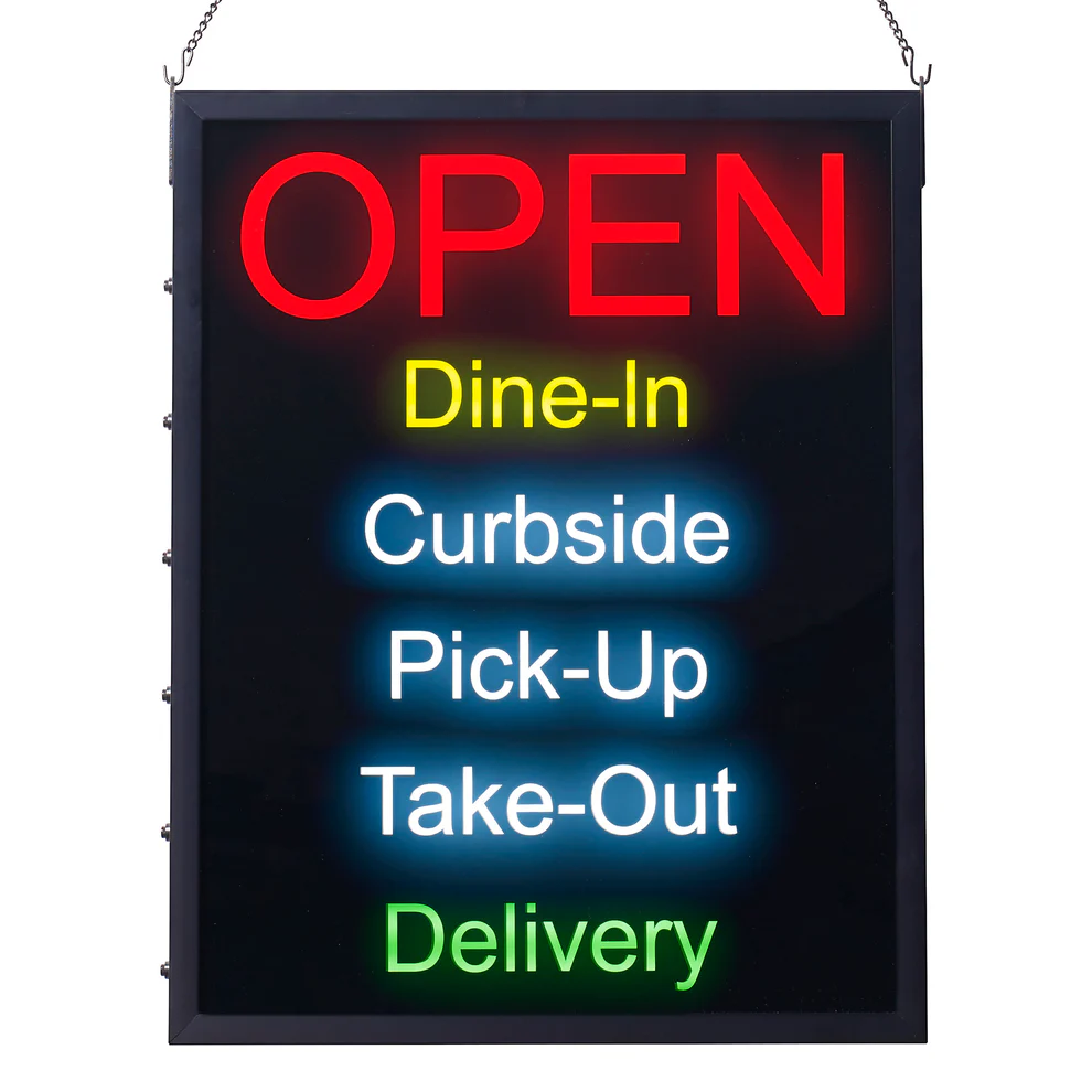LED-20 - All-in-One "OPEN" LED Sign - Chefcoca