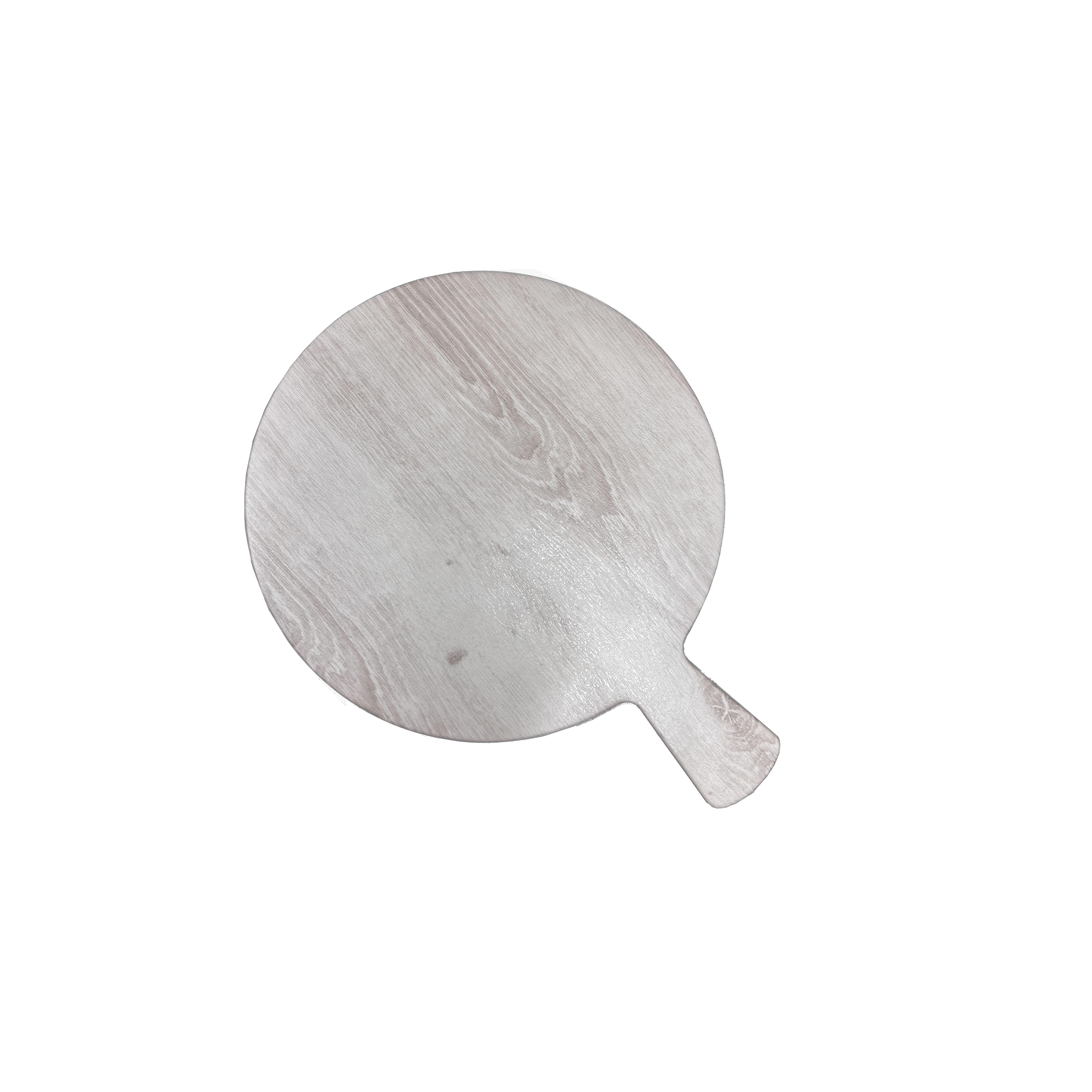 12.6" Dia Melamine Light Gery Round Faux Wood Serving (M218632E) - Chefcoca