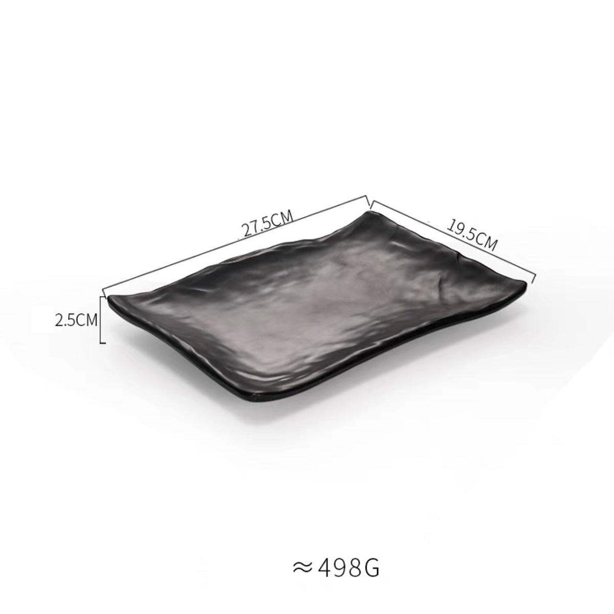 Wavy Stone Style Slab Melamine Plate (M415020B-M415022) - Chefcoca