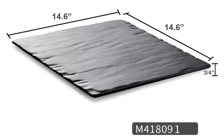 Black Matte Square Melamine Flat Plate (M418091B-M418094B) - Chefcoca