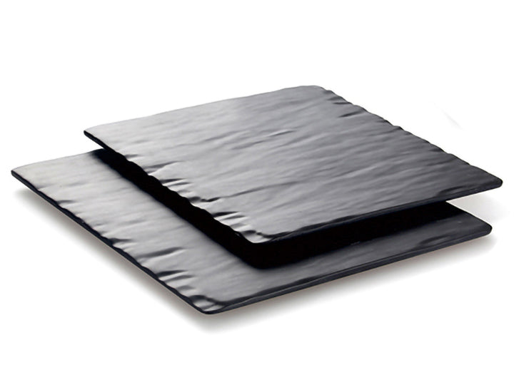Black Matte Square Melamine Flat Plate  （M418091B-M418094B）