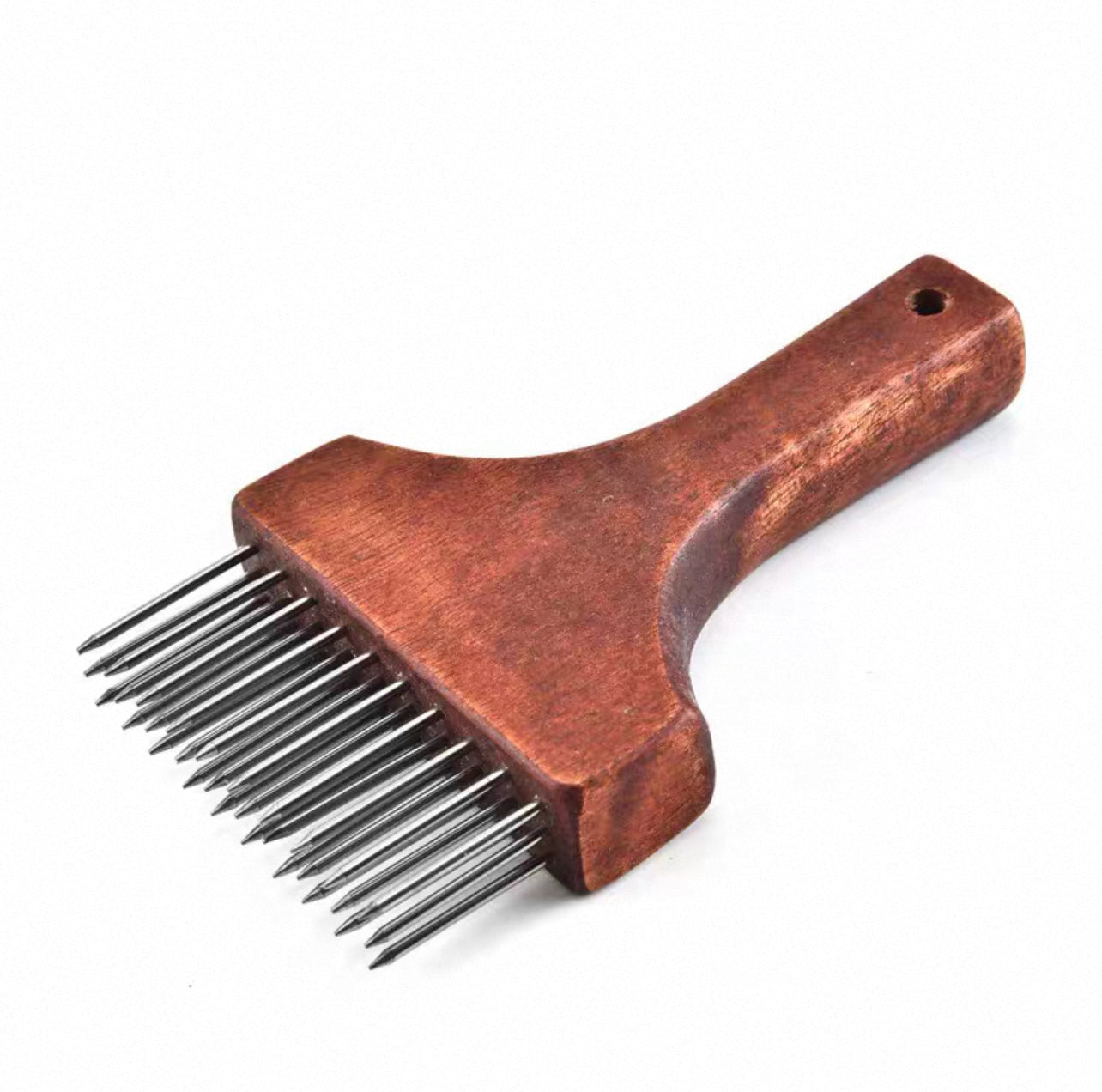 CHEFCO,MET-30,Red Wooden Handle Meat Tenderizer - Chefcoca