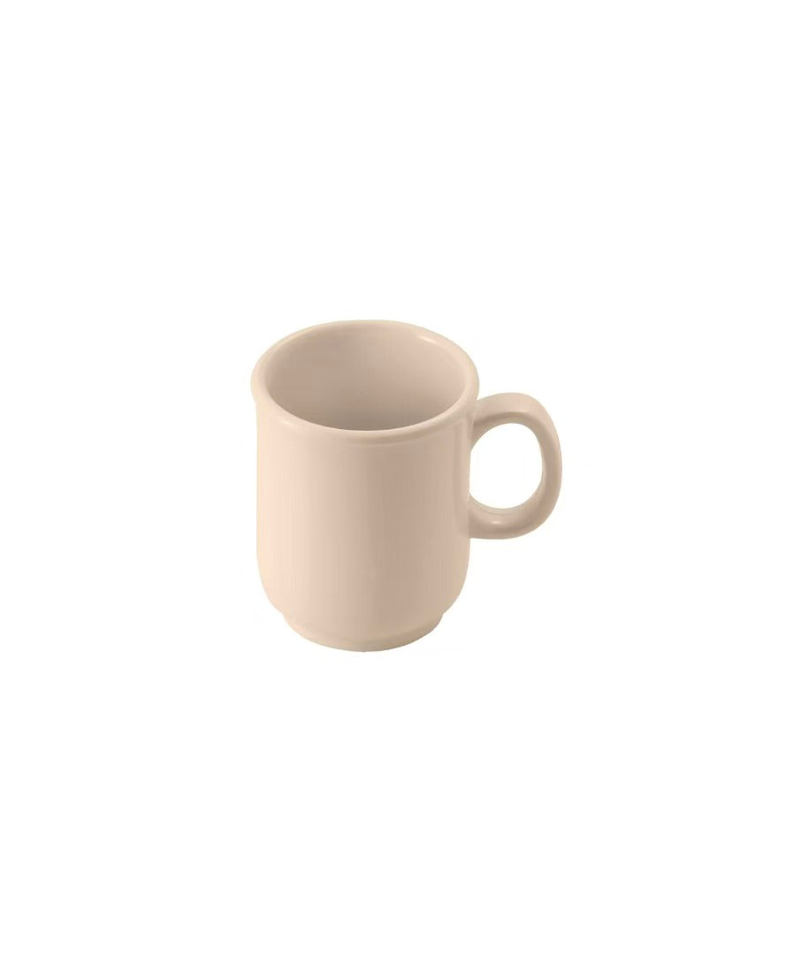 MMU-8 - Melamine 8 oz Boulbous Mugs - Tan (Set of 12 Mugs) - Chefcoca