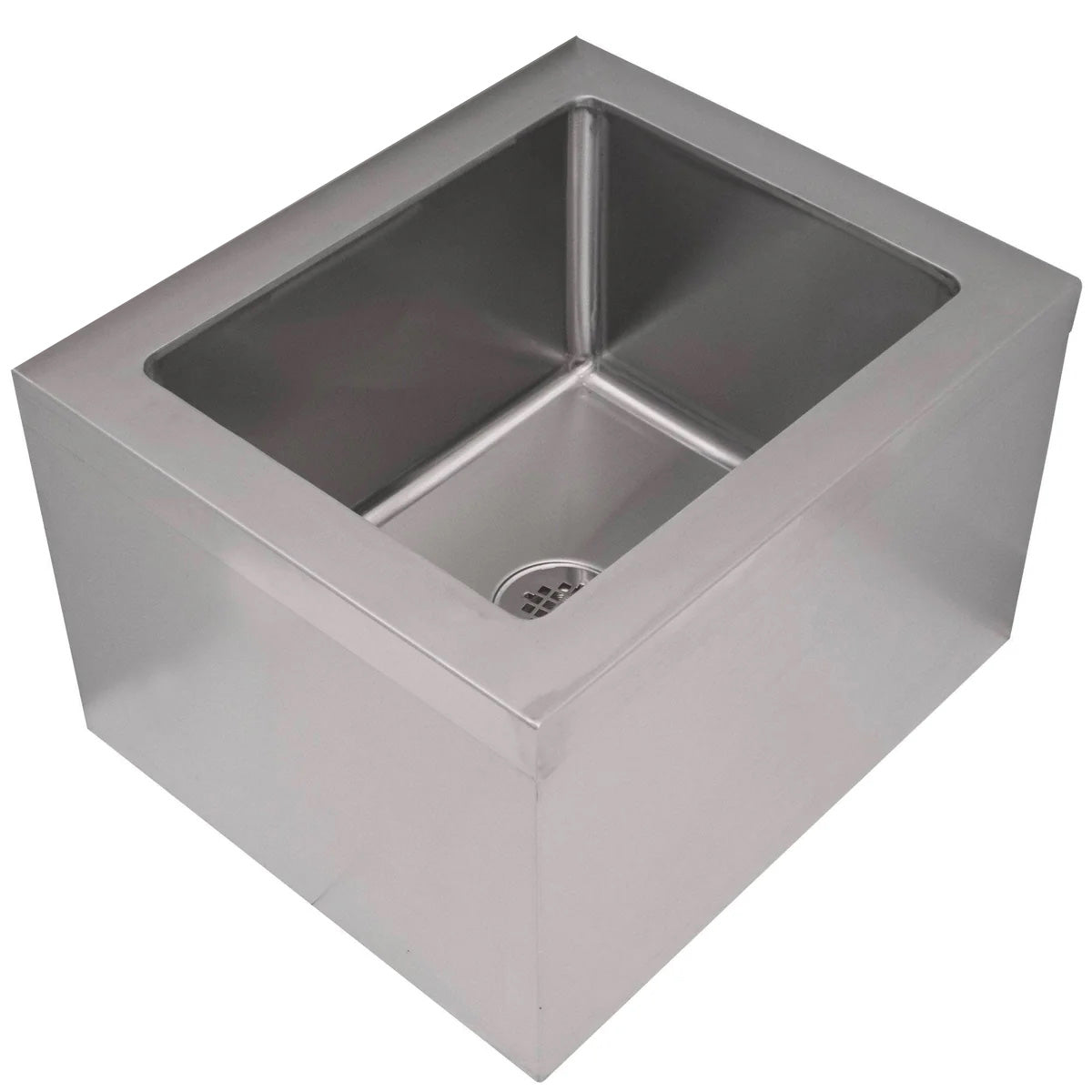 Metal 304, 18-Gauge 304 stainless steel Mop Sink (19"x22"x12") - Chefcoca