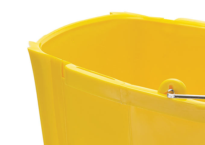 Mop Bucket w/side press wringer, 36 qt, yellow
