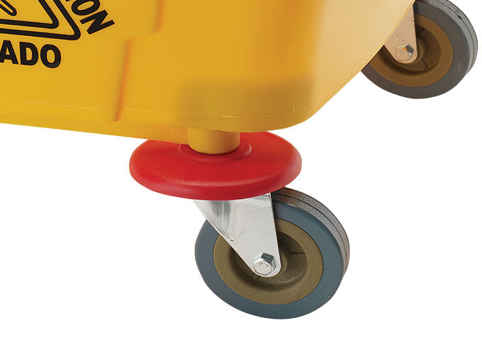 Mop Bucket w/side press wringer, 36 qt, yellow