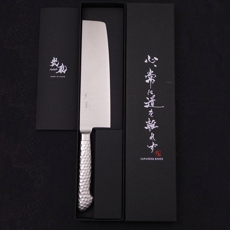 MUSASHI Nakiri knife VG-5 Polished Western Handle 180mm (308-180)