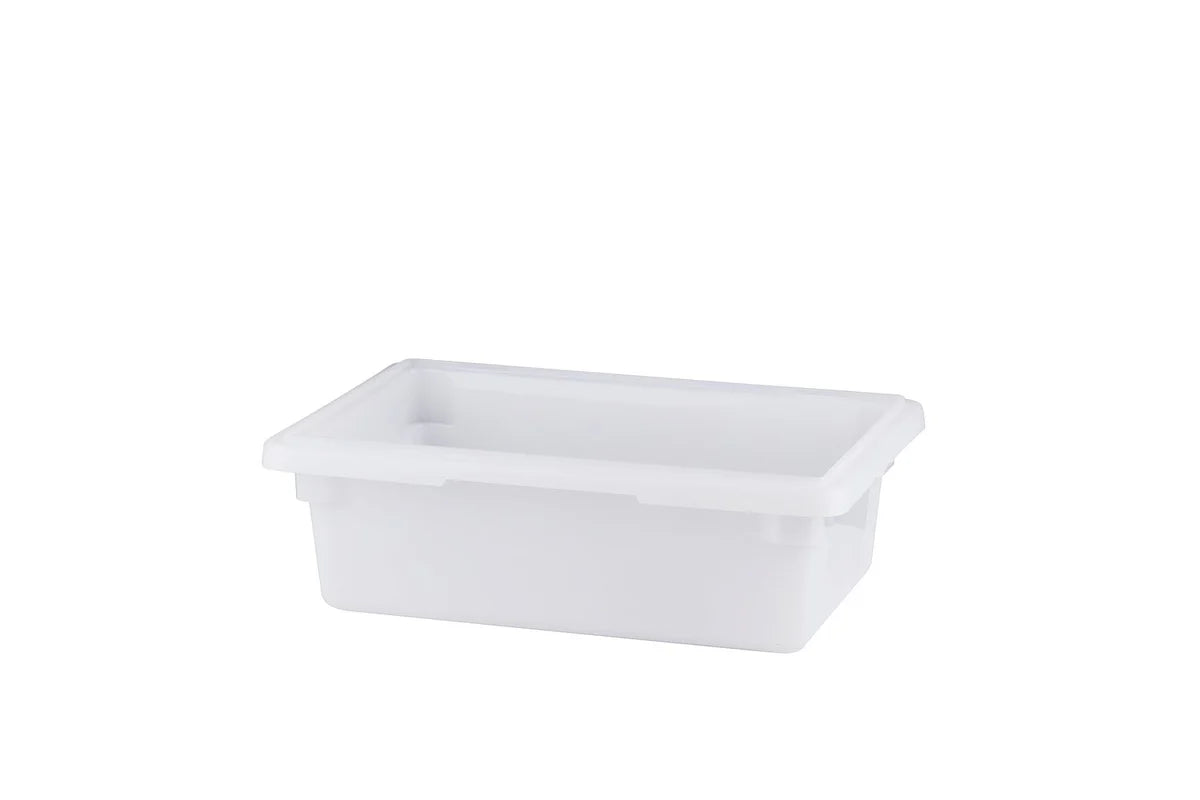 P-067C,White Polypropylene Food Storage Box,Half Size,3.5Gal/11.4,18"x12"x6" - Chefcoca