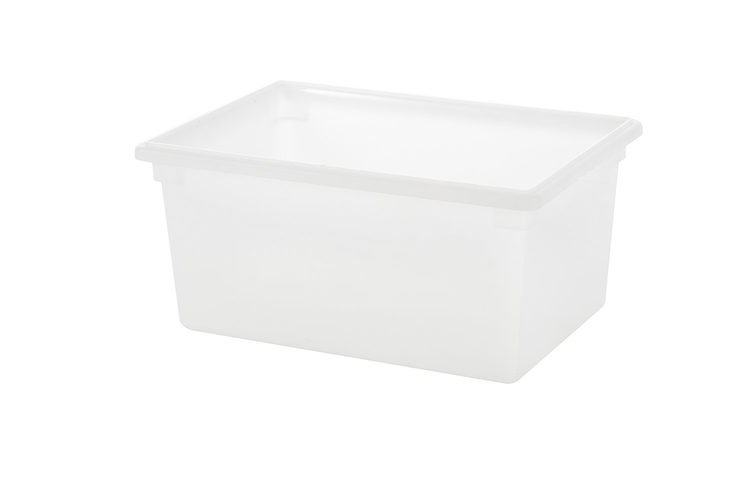 White Polypropylene Food Storage Box, 5 Gallon/18L, 18"x12"x9"H (P-068P)