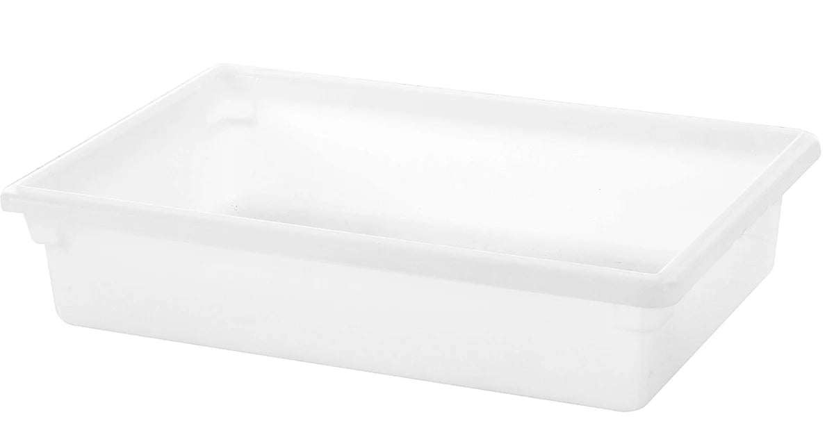 P-072P,White Polypropylene Food Storage Box, Half Size, 1.75 Gallon/5.5L,18"x12"x3-1/2" - Chefcoca