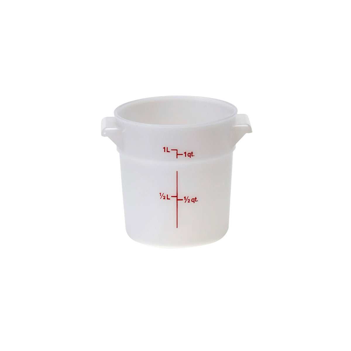White Polypropylene Round Food Storage Container (1-22 Quarts), Lids Sold Separately - Chefcoca