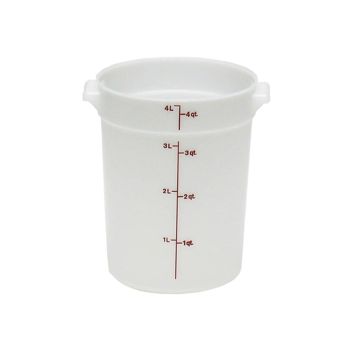 White Polypropylene Round Food Storage Container (1-22 Quarts), Lids Sold Separately - Chefcoca