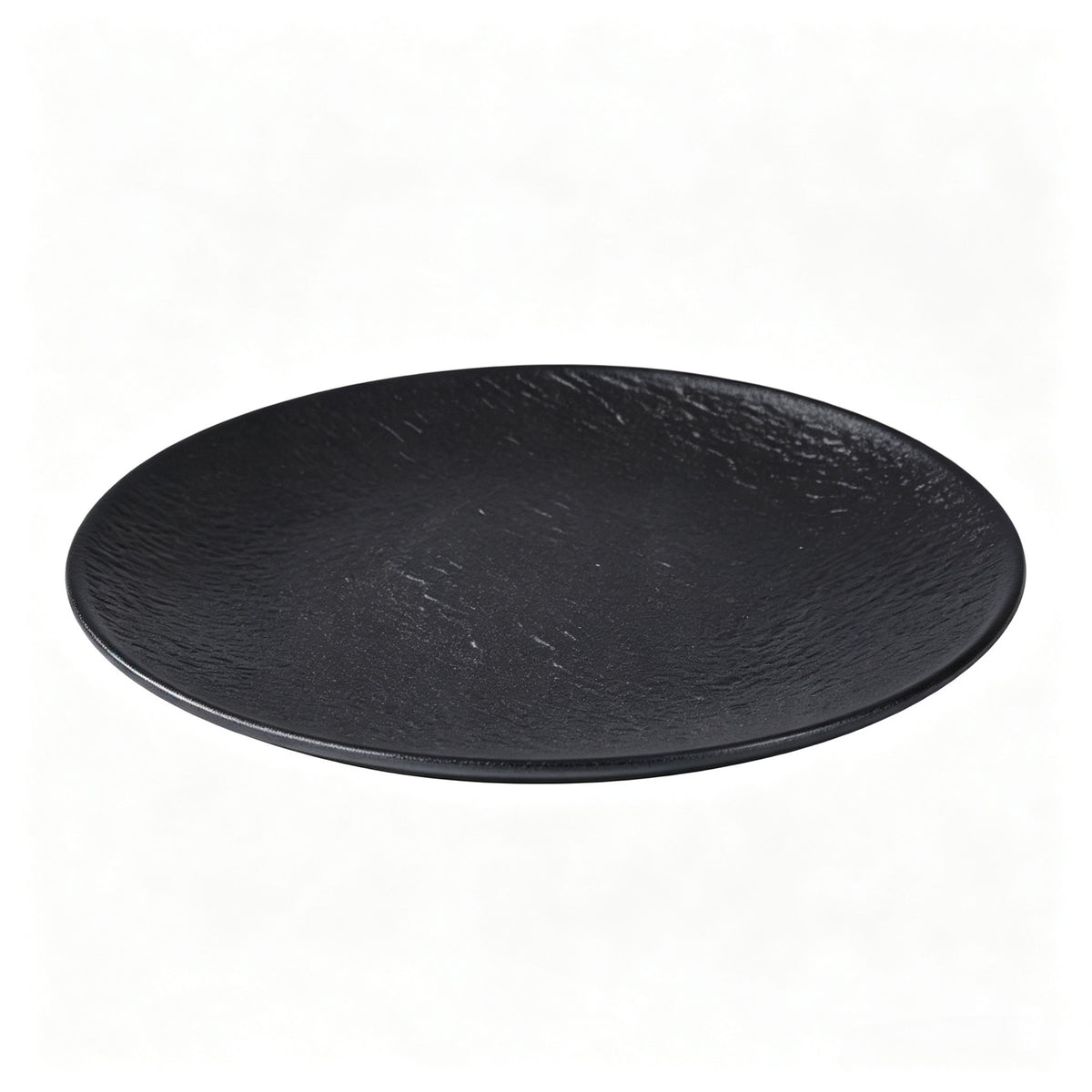 CHEFCO, P201-10BL, 10" Round Melamine Plate – Black Marble Finish,10.00" Diax 0.91"H