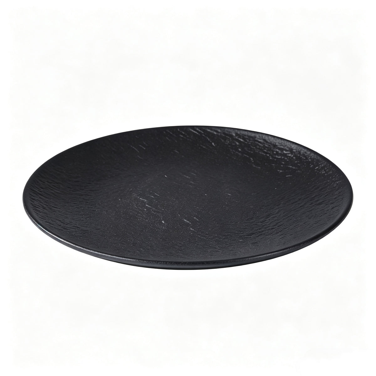 CHEFCO, P201-11BL, 11" Round Melamine Plate – Black Marble Finish, 10.94" Dia x 0.98"H