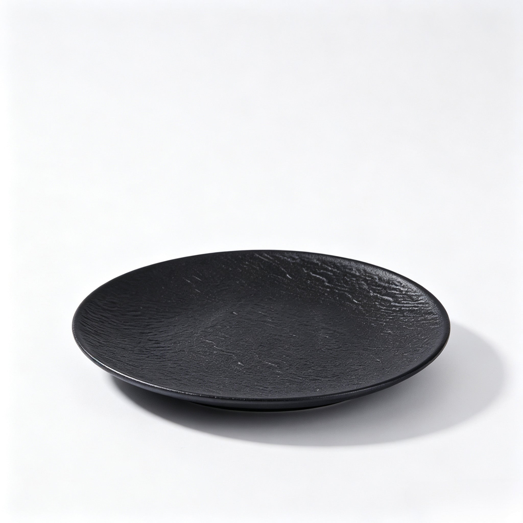 CHEFCO, P201-12BL, 12" Round Melamine Plate – Black Marble Finish,11.97" Dia x 1.14"H