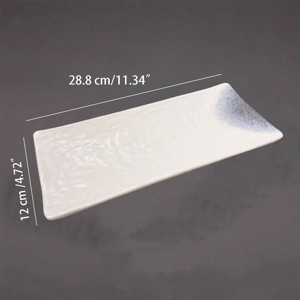 Dark Blue Ombre Hammered Pattern Rectangular Melamine Plate (PD286K,PF14002K) - Chefcoca