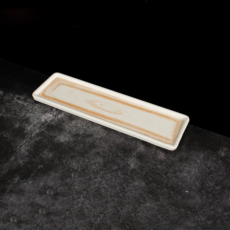 15.4" Rectangular Melamine Plate, light coffee - Chefcoca