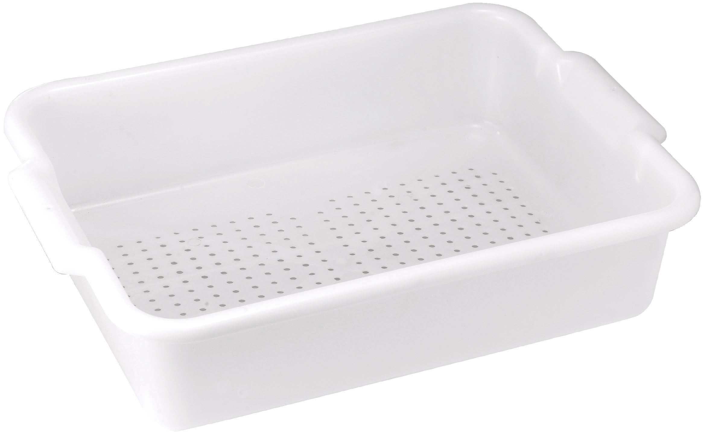 PLP-5W - Heavyweight Polypropylene Bus Box, Perforated - White - Chefcoca