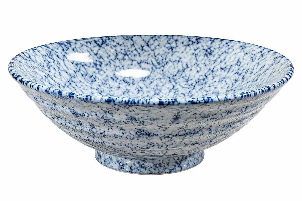 CHEFCO, PTC00317, 8" Blue Print Porcelain Wide bowl