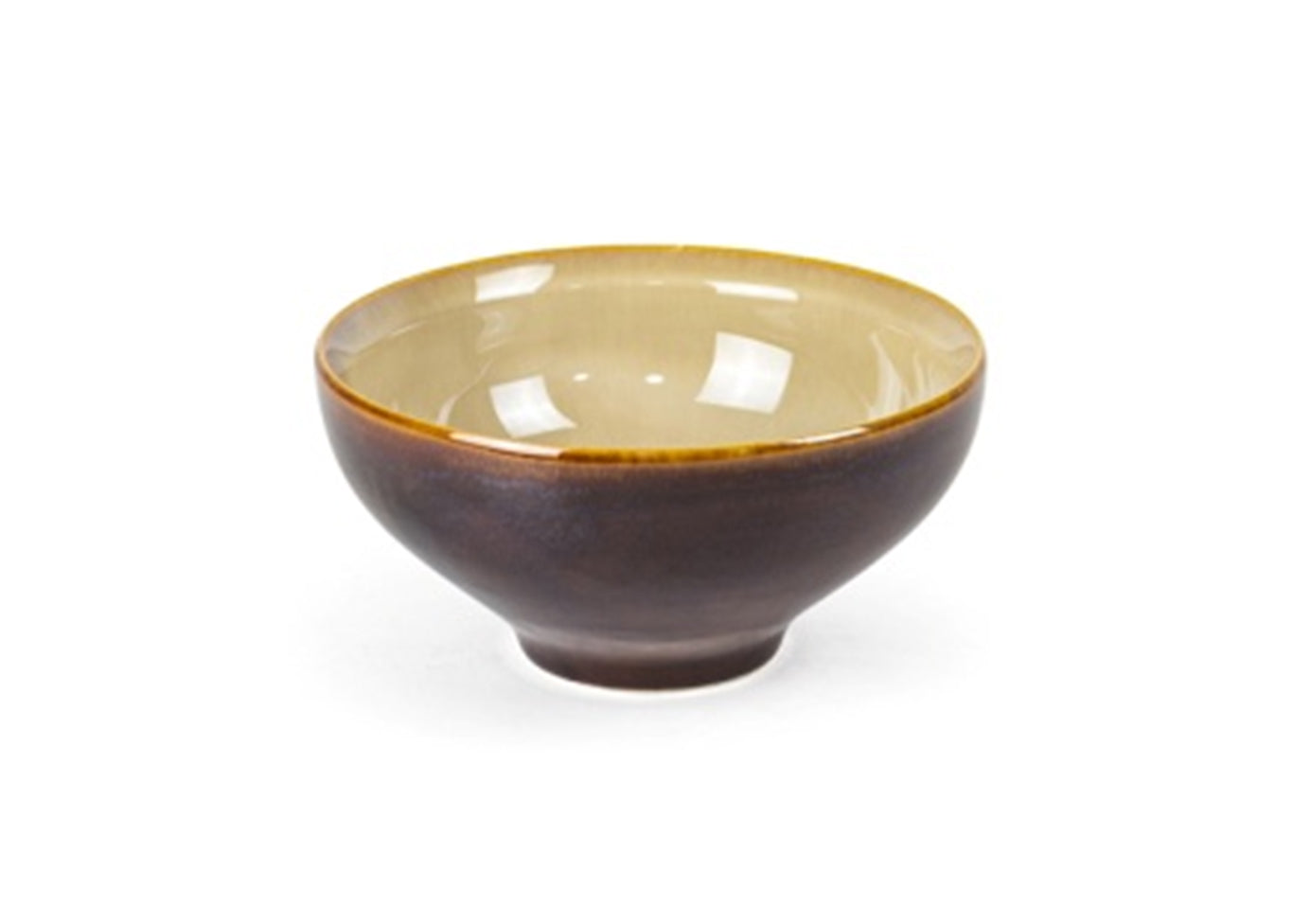 (PTC00611)  6 5/8" Dia Ceramic Brown kiln Round Bowl - Chefcoca