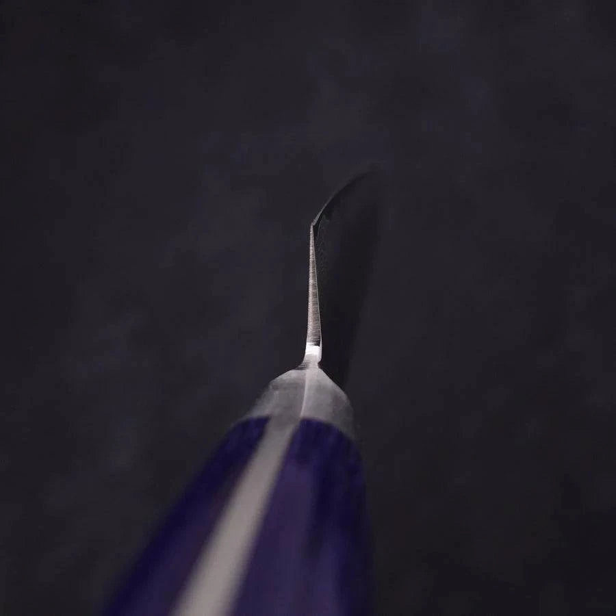 MUSASHI VG-10 Tsuchime Damascus Western-Blue Handle 135mm (148-135) - Chefcoca