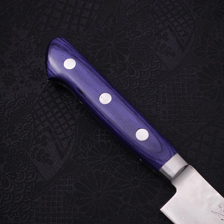 MUSASHI VG-10 Tsuchime Damascus Western-Blue Handle 135mm (148-135) - Chefcoca