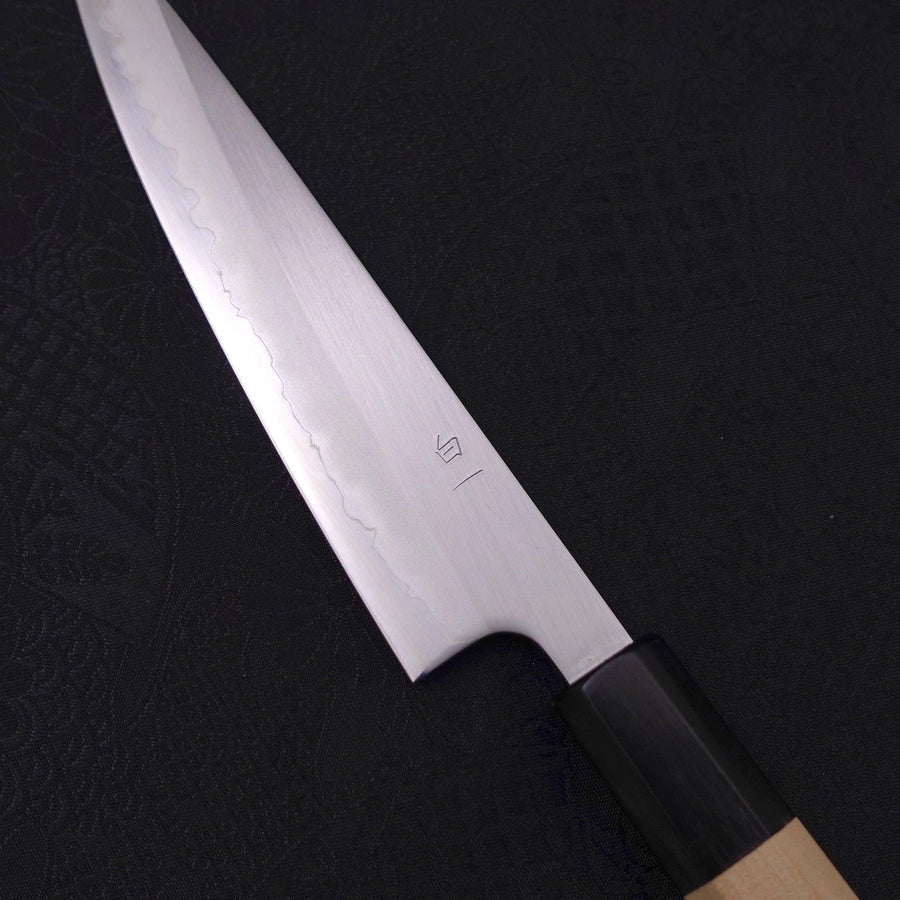 MUSASHI Petty White steel #1 Polished Buffalo Magnolia Handle 135mm (285-135) - Chefcoca