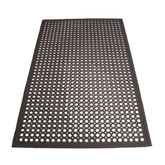 RBM-35K - Rubber Floor Mats, Beveled Edge - Black - Chefcoca