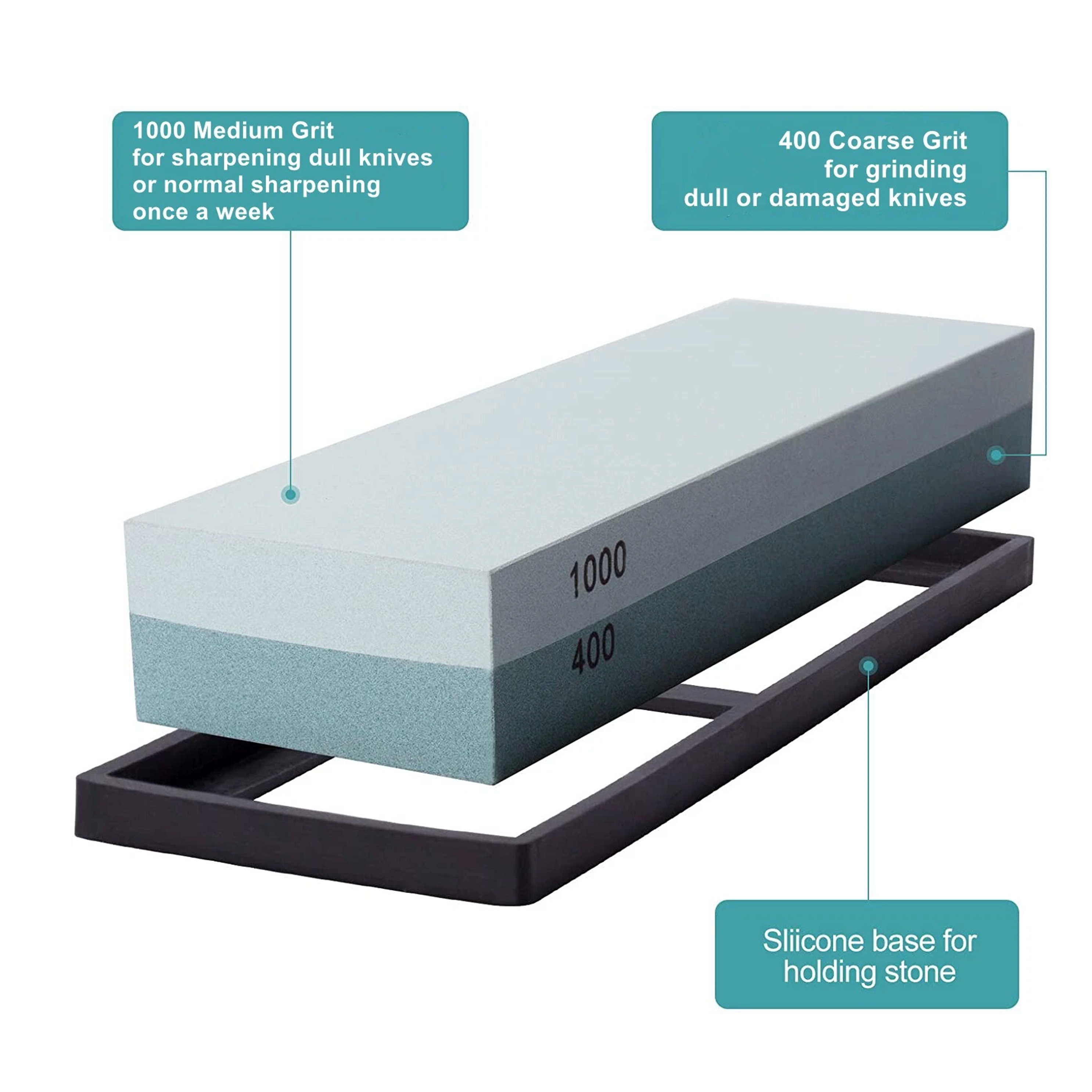 Double-sided Sharpening Stone RW006 (400/1000# ) - Chefcoca