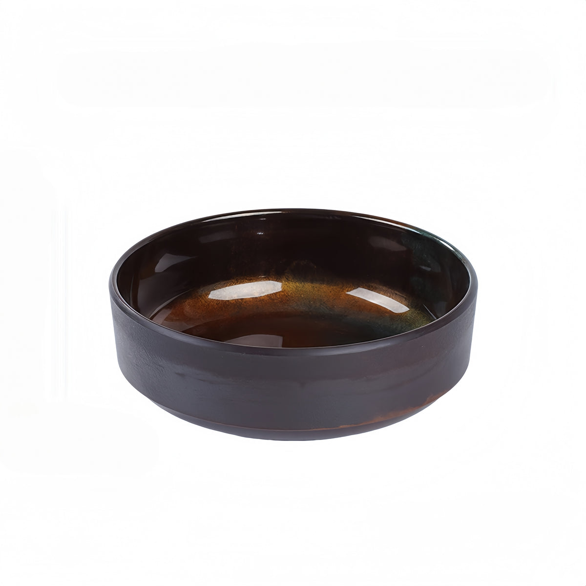 RZS-08TC, 6.1"Dia x 2.1"H Round Straight-Sided Plate – Copper Finish