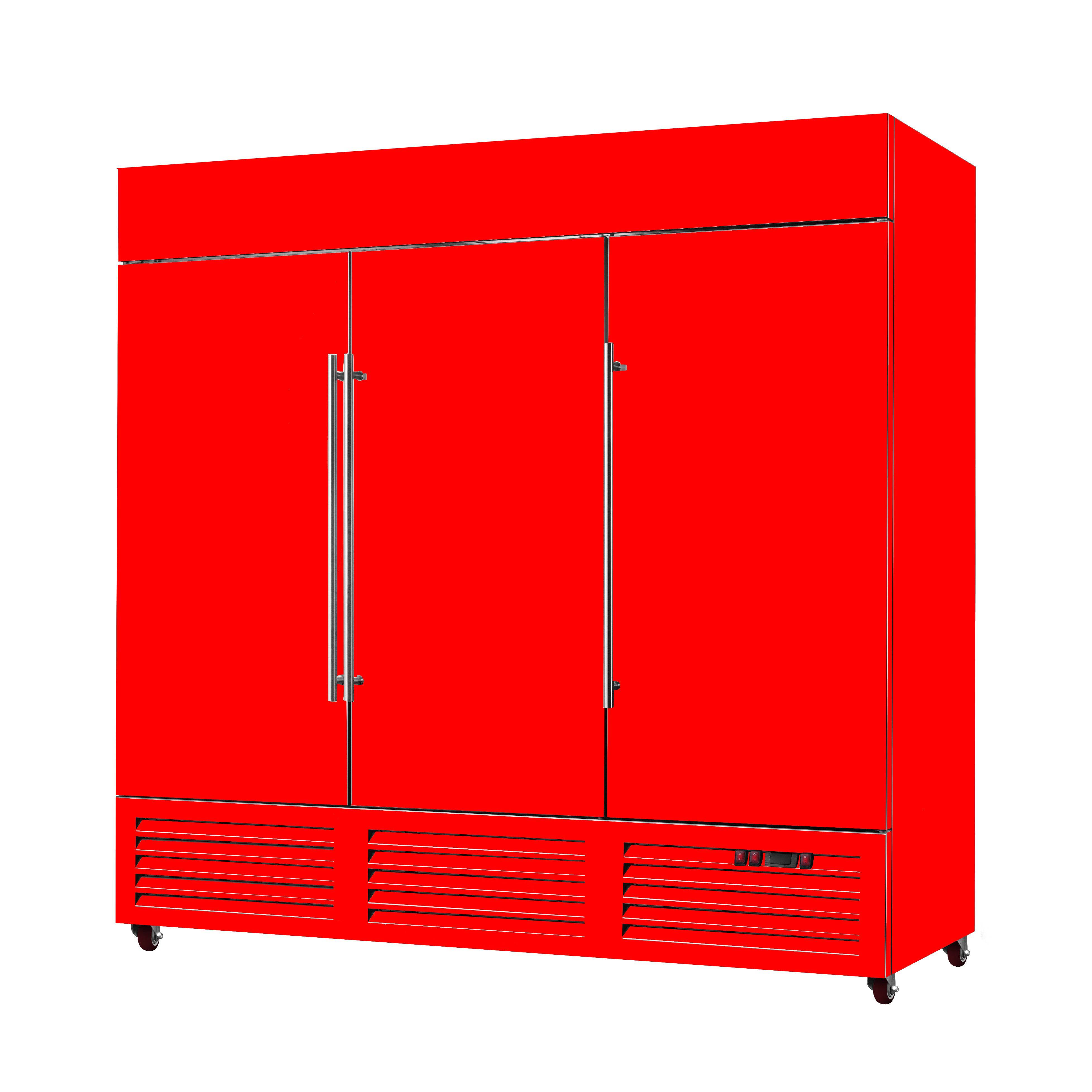 Sub-equip, 81" Triple Solid Door Bottom Mount Compressor Reach-in Refrigerator/ Freezer-Custom - Chefcoca