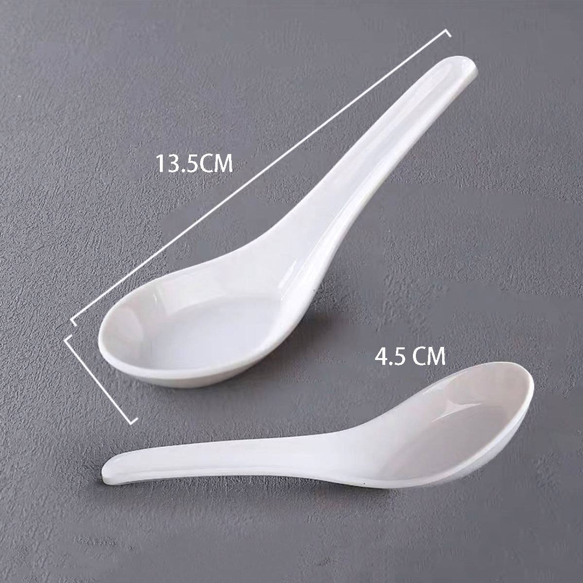 White Melamine Soup Spoon (S151/9029) - Chefcoca