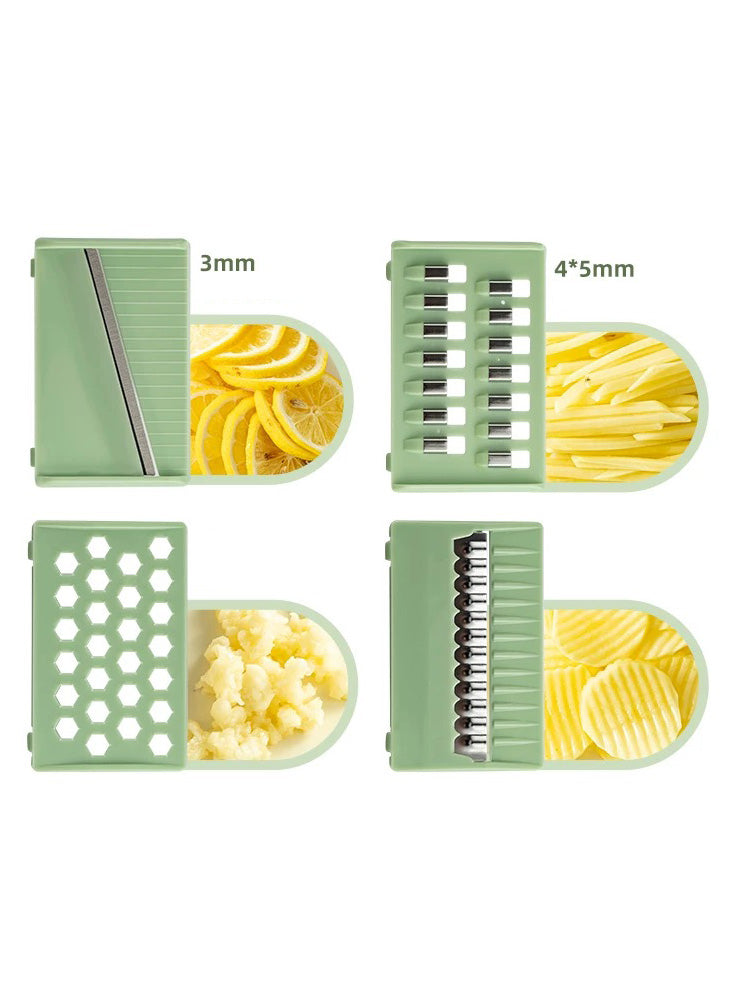 Vegetable Slicer, Multifunctional Grater Cheese Grater Kitchen Vegetable Chopper Cut Set For Lemon Vegetable Slicer Multi Potato Chip (SBG-5) - Chefcoca