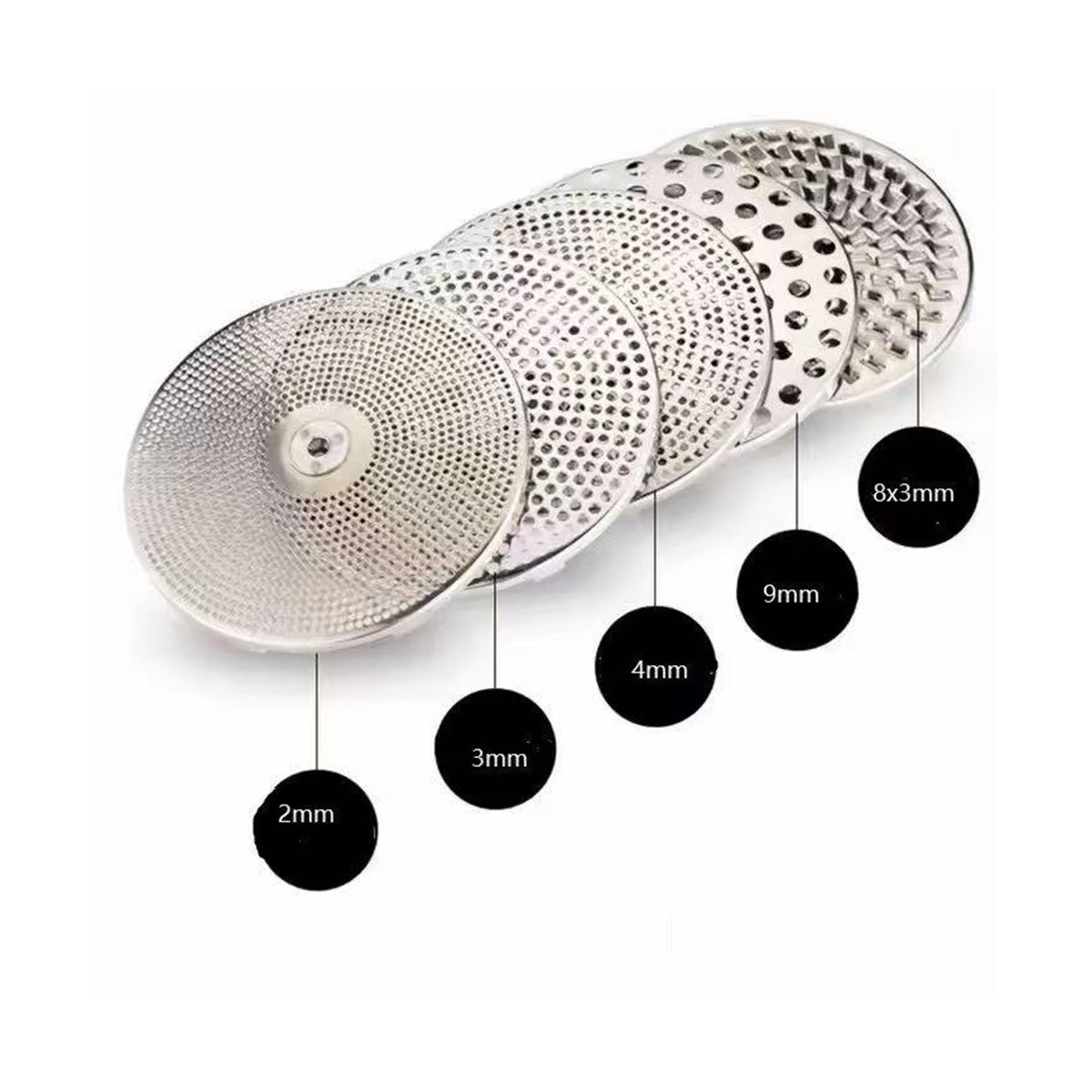 CHEFCO,SFM-125, Stainless Steel Food Mill with 5 inserts, 11.81" Dia. × 5.31" H (300 × 135 mm)