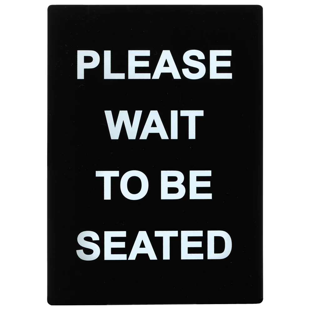 SGN-802 - Stanchion Frame Sign - Please Wait To Be Seated - Chefcoca
