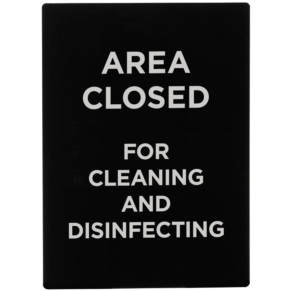SGN-807 - Stanchion Frame Sign - Area Closed For Cleaning & Disinfecting - Chefcoca