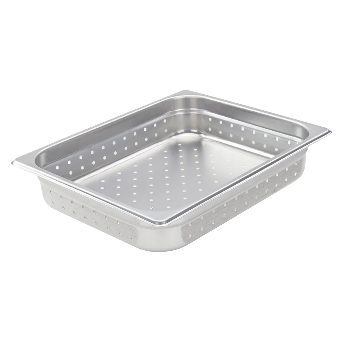 SPF-202P - Perforated Steam Pan, 24 Gauge Stainless Steel, half size, 2 1/2" - Chefcoca