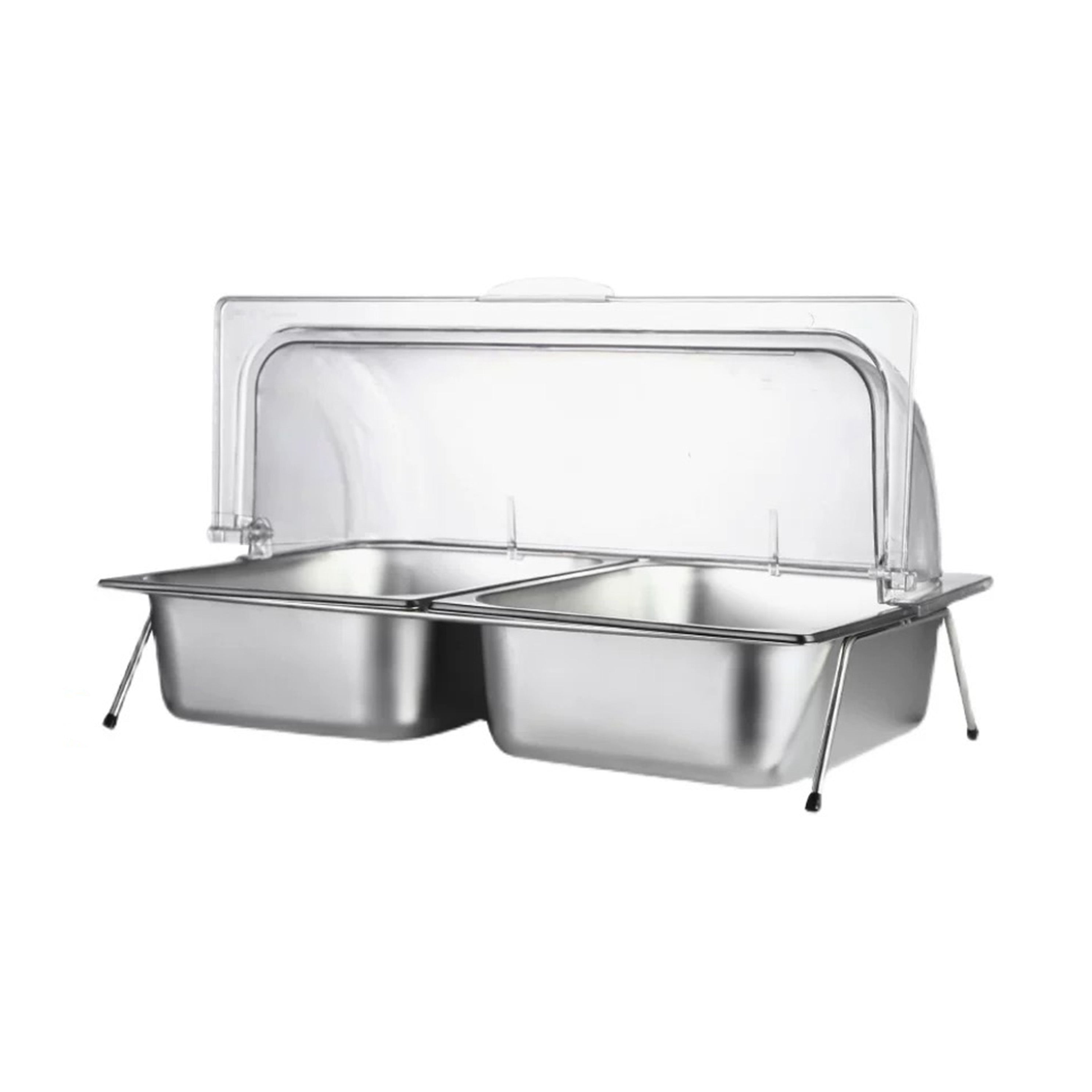 Stainless steel rectangle steam pan holder, fit for 1 pcs Full Size steam pans, Holder Only - Chefcoca