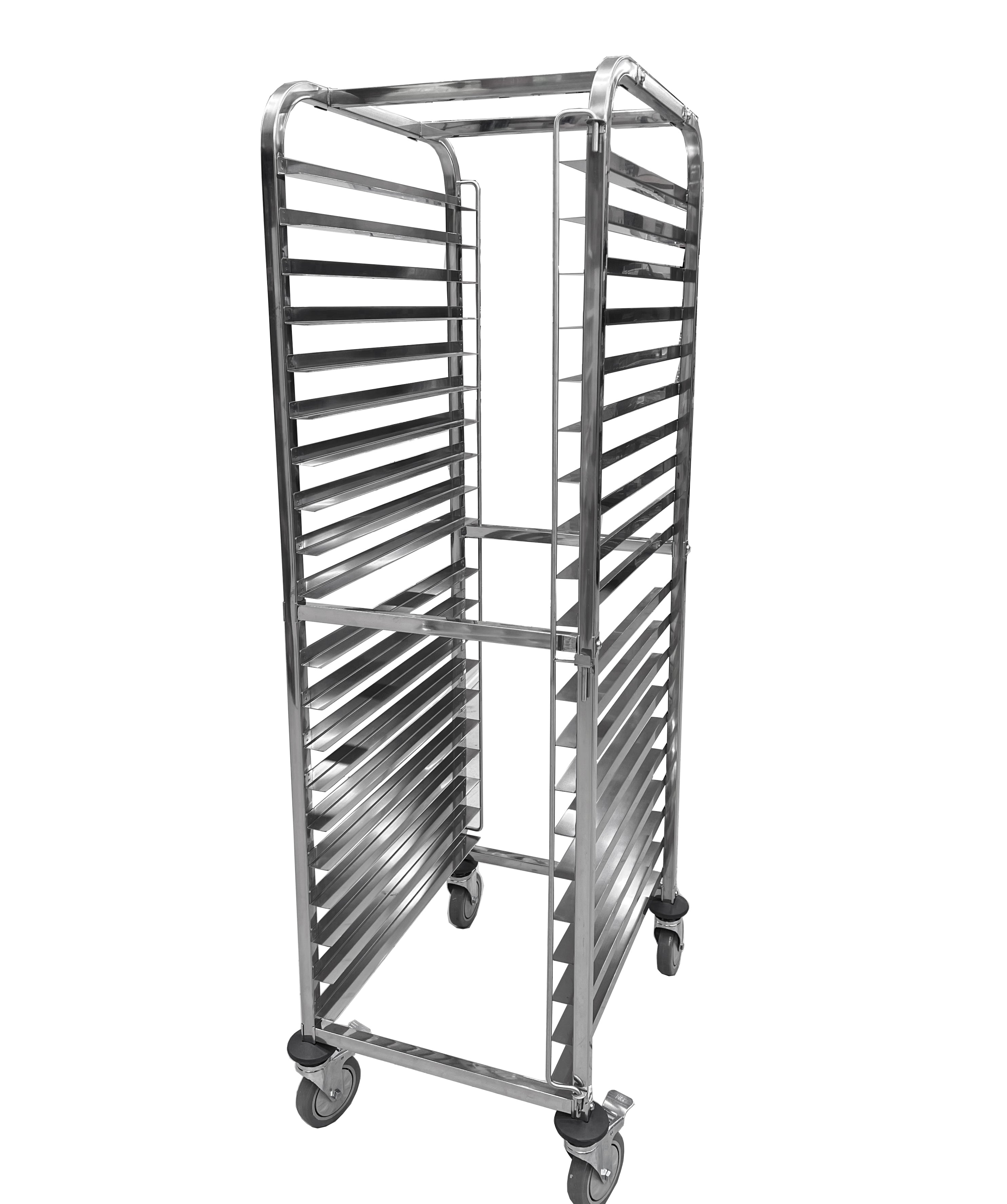 20-Tiered Stainless Steel Sheet Pan Rack with Brakes - Chefcoca