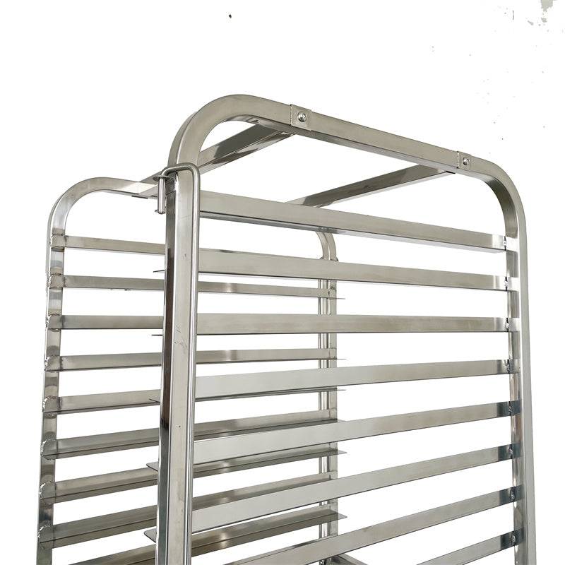Metal304, 10-Tiered Stainless Steel Sheet Pan Rack with Brakes - Chefcoca