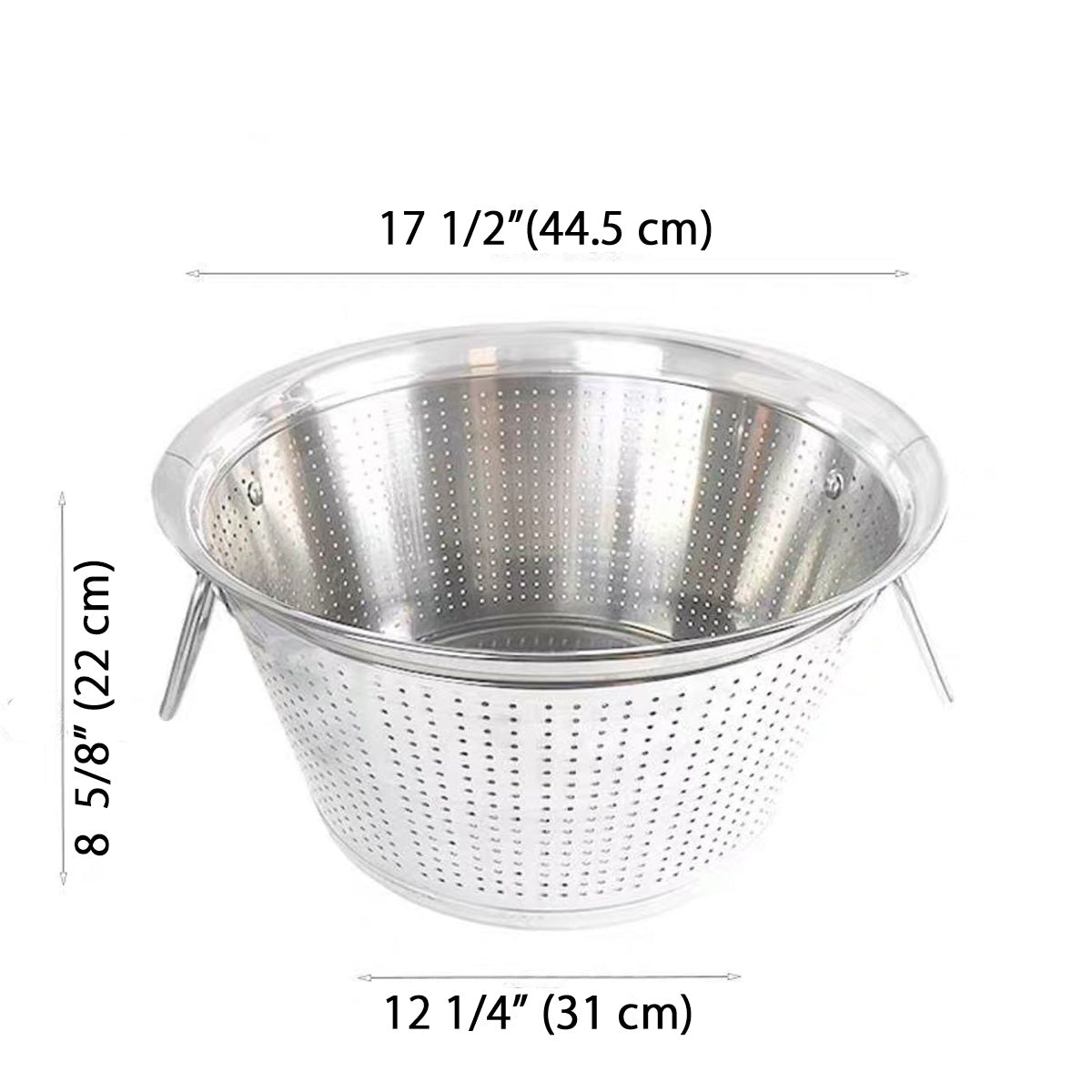 Heavy Duty Stainless Steel Colander/Basket/Strainer with Handle - Chefcoca