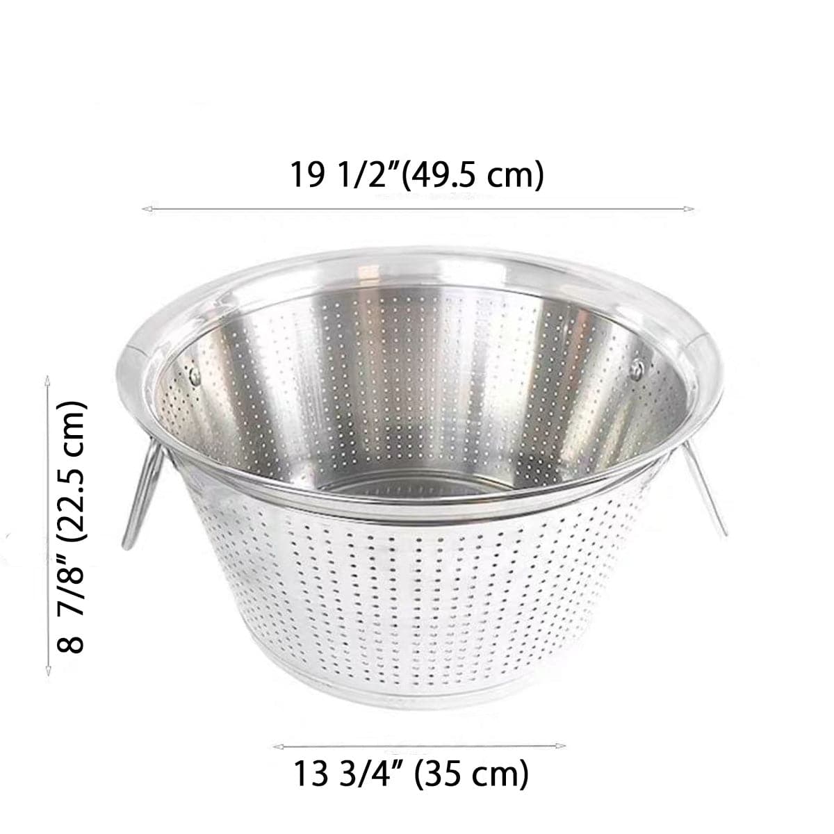 Heavy Duty Stainless Steel Colander/Basket/Strainer with Handle - Chefcoca