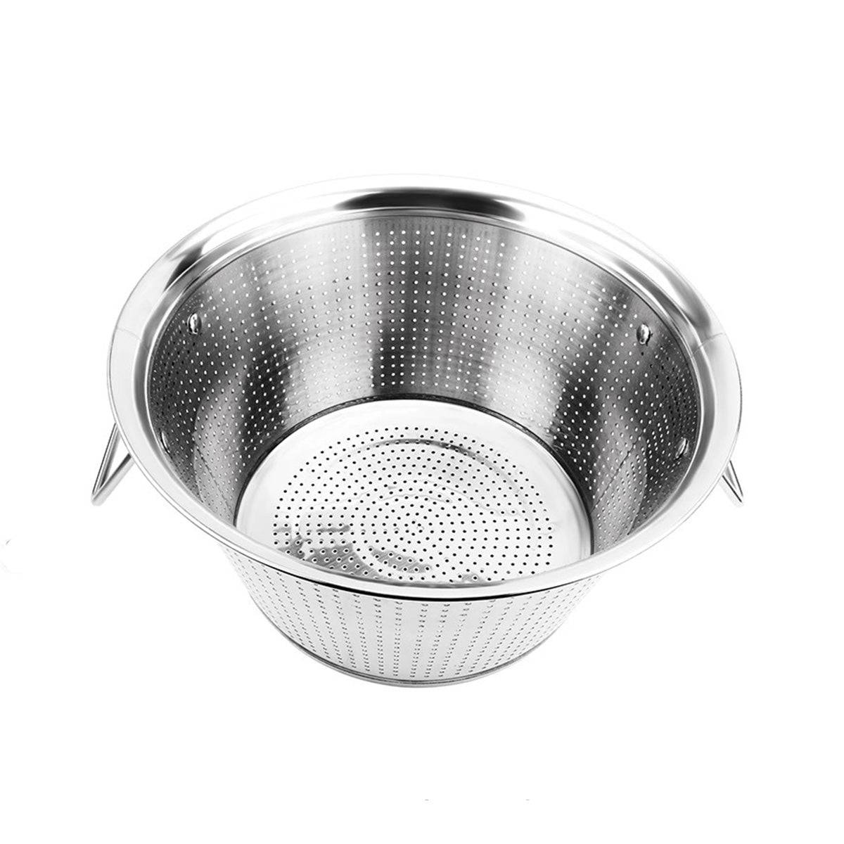 Heavy Duty Stainless Steel Colander/Basket/Strainer with Handle - Chefcoca