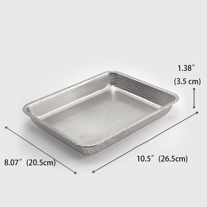 Perforated Stainless Steel Tray - Chefcoca