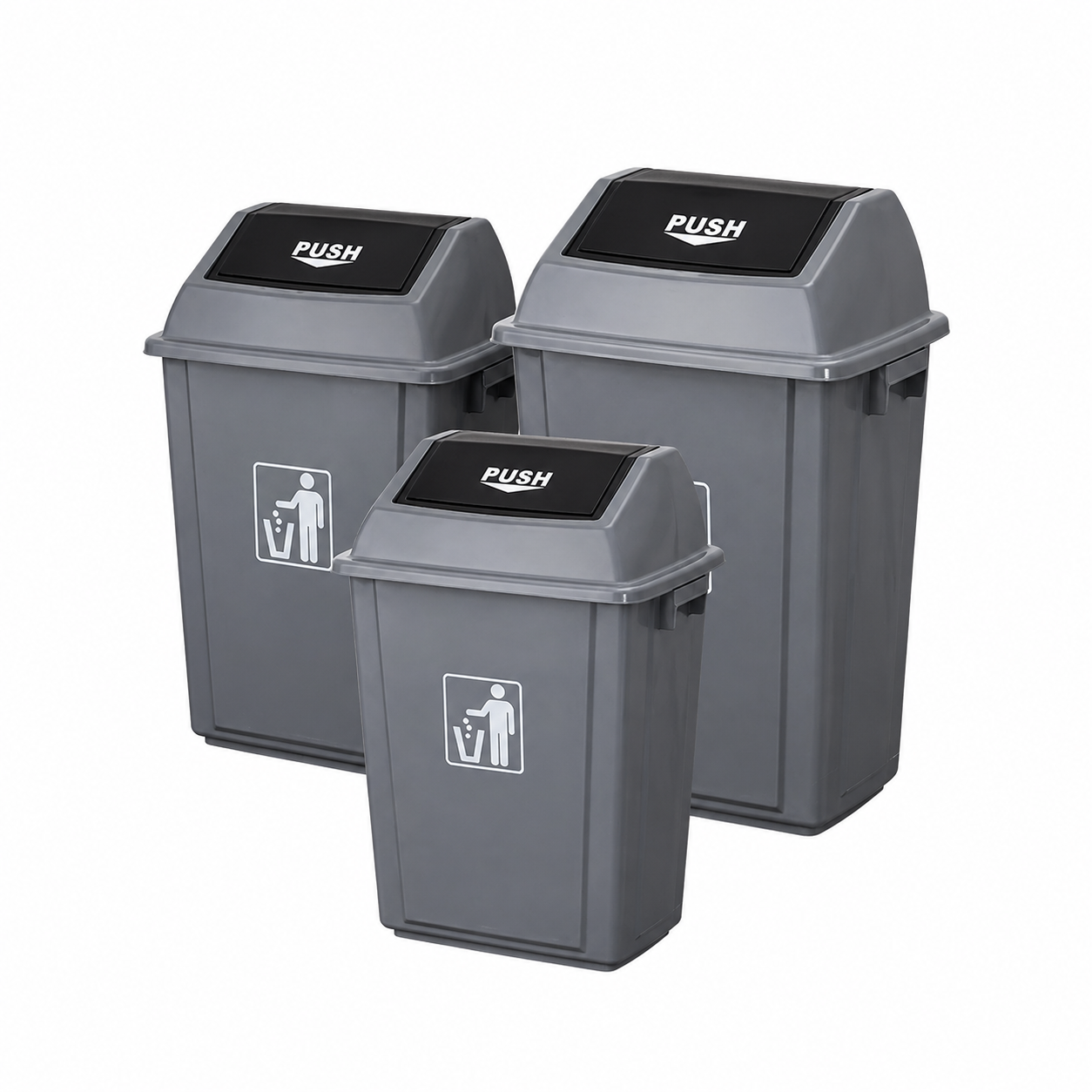 STC-3,Trash Can Swing-Top Lid (Large) , 18"X13X29.5" - Chefcoca