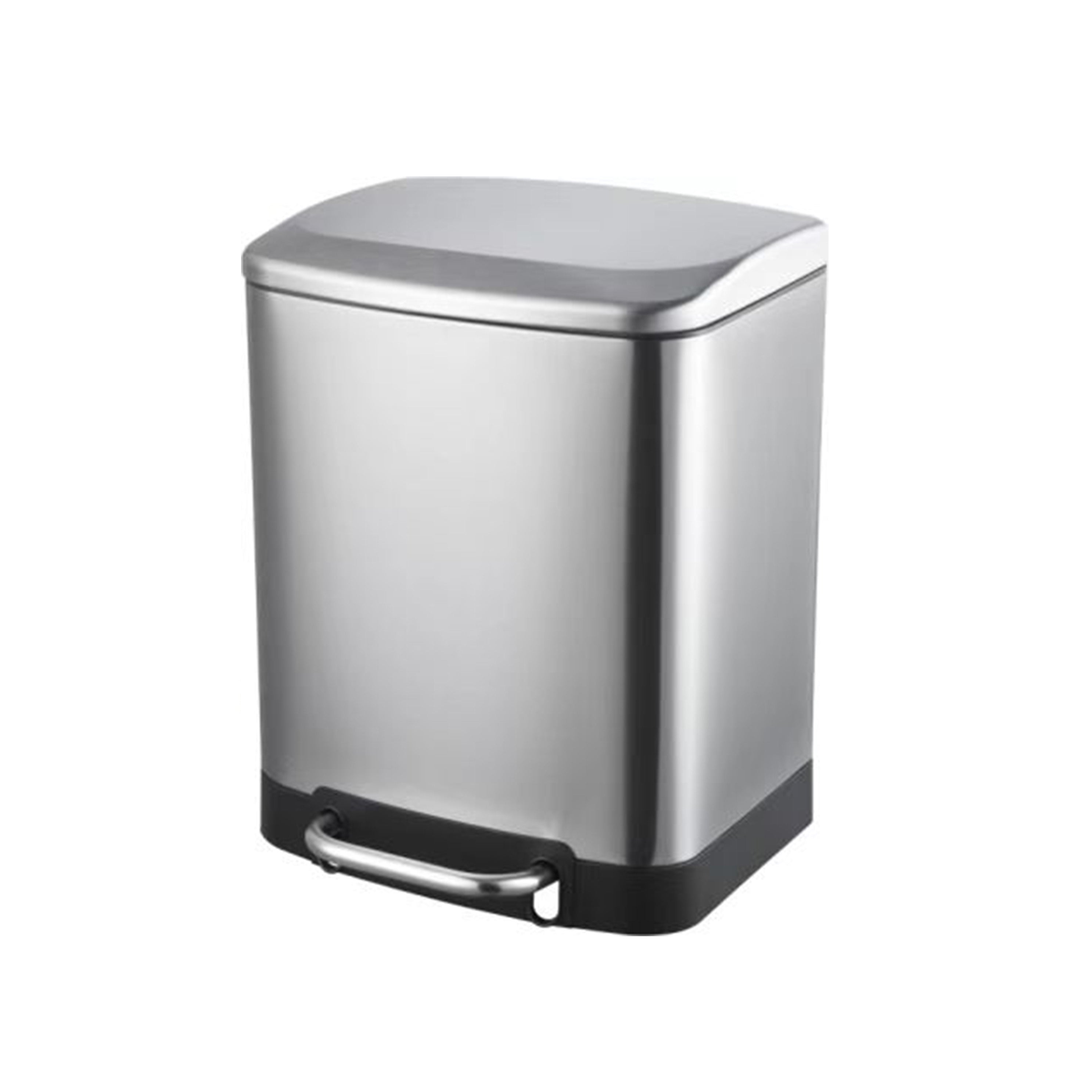 Chefco, STC-442R,Stainless Steel Square Soft-Close Lid Pedal Trash Can, 50L